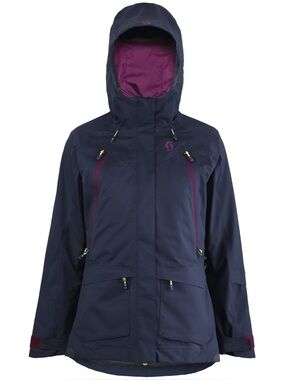 Scott Vertic 2L Insulated Ski Jacket Women's Navy Blue Hooded Snow Jacket